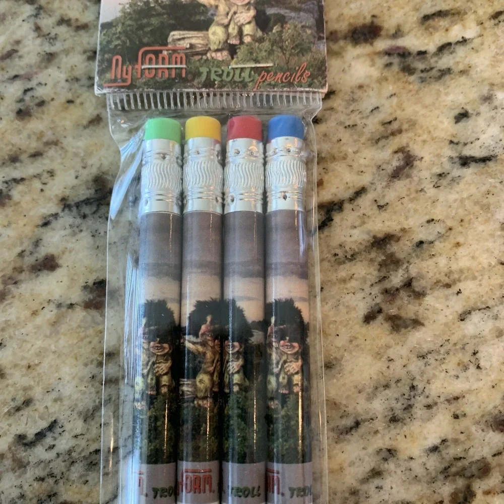 Ny‎ Form Norway Troll Pencils Package Of 4 New